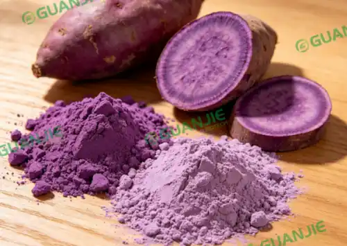 Hvad er forskellen mellem lilla sød kartoffelpulver og Ube-pulver?